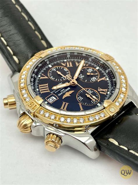 b44356 breitling|Breitling chronomat evolution diamond bezel.